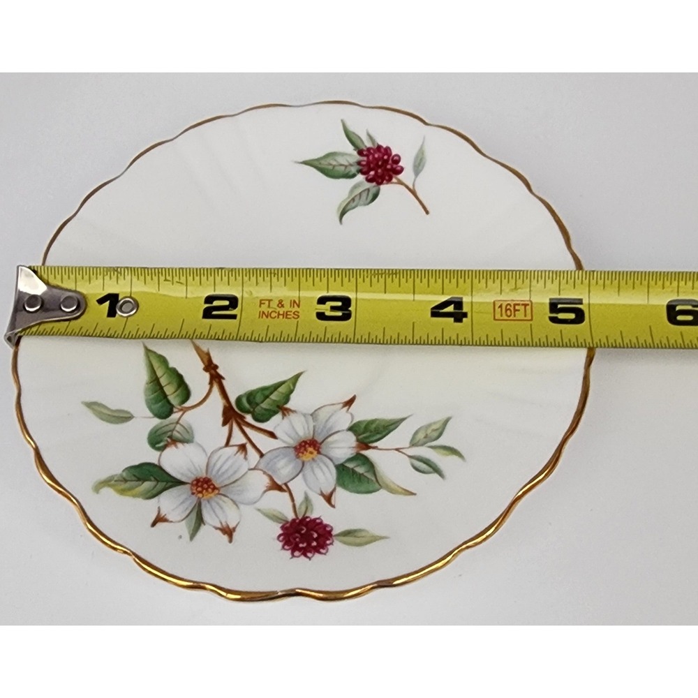 Vintage Hammersley & Co Dogwood Teacup Saucer Set Provincial Flowers White EXC - Picture 5 of 16